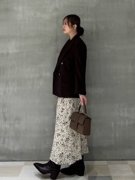 Mila Owenさん（レディース・156cm）の冬コーディネート