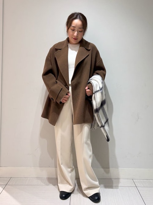 MilaOwen 人気ピーコート woolコクーンシルエットピーコート(ハーフコート)｜アウター