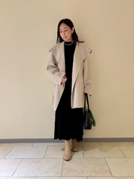 「アイテム（手袋）」を使った、Mila Owenさん（レディース・154cm）の秋コーディネート