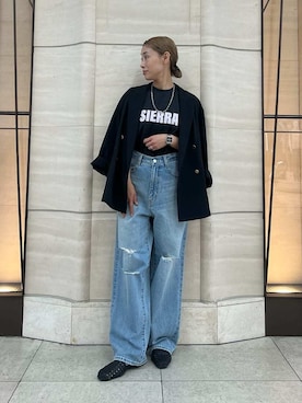 Mila Owenさん（レディース・158cm）の夏コーディネート