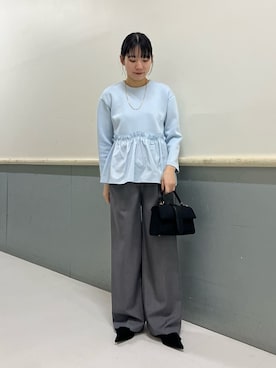 Mila Owenさん（レディース・156cm）の冬コーディネート