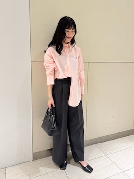 「シャツブラウス」｜Mila Owenさん（レディース・163cm）の春コーディネート