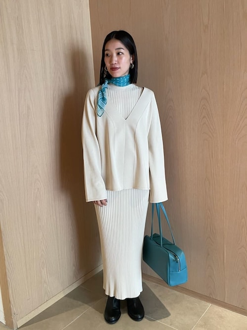 両得レイヤードニットワンピ（ワンピース）｜Mila Owen（ミラ