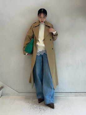 Mila Owenさん（レディース・158cm）の冬コーディネート