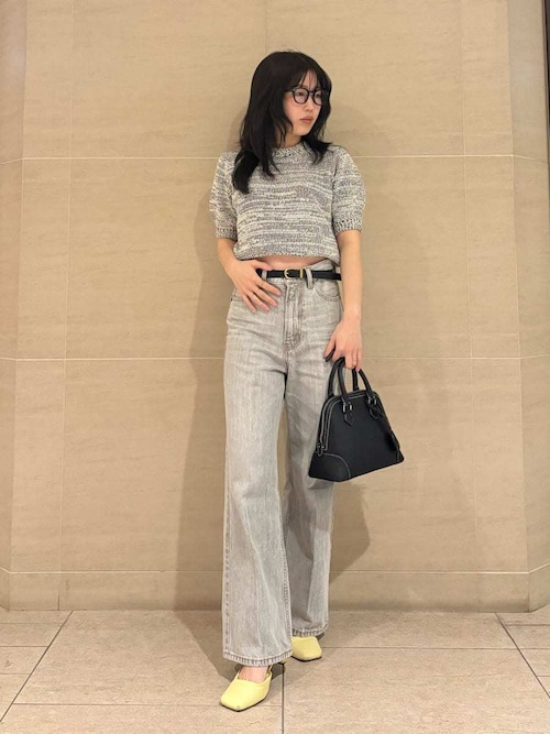 新品、未使用アパルトモンs/sハーフスリーブニット ミックスヤーンハーフスリーブニット（ニット/セーター）｜Mila Owen
