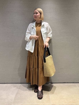 「マキシワンピース」｜Mila Owenさん（レディース・163cm）の春コーディネート