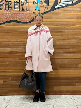 Mila Owenさん（レディース・158cm）の冬コーディネート