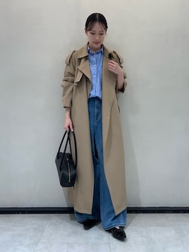 「Mila Owen（ミラオーウェン）のアイテム（その他アウター）」を使った、Mila Owenさん（レディース・158cm）の春コーディネート
