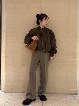 「Mila Owen（ミラオーウェン）のアイテム」を使った、Mila Owenさん（レディース・155cm）の秋コーディネート