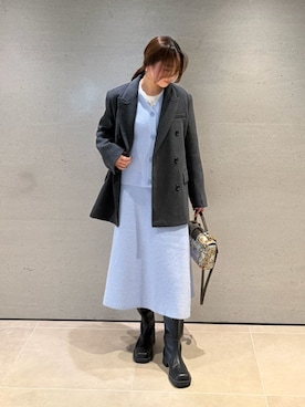 Mila Owenさん（レディース・162cm）の冬コーディネート