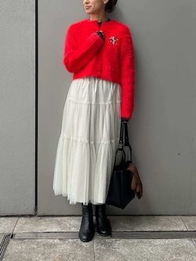 Mila Owenさん（レディース・158cm）の冬コーディネート