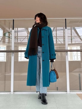 「アイテム（その他ヘアアクセサリー）」を使った、Mila Owenさん（レディース・160cm）の秋コーディネート