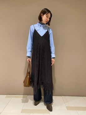 Mila Owenさん（レディース・167cm）の冬コーディネート