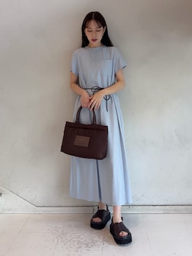 Mila Owenさん（レディース・158cm）の夏コーディネート