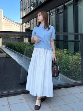 「Mila Owen（ミラオーウェン）のアイテム（スカート）」を使った、Mila Owenさん（レディース・156cm）の春コーディネート