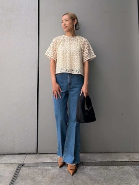Mila Owenさん（レディース・158cm）の夏コーディネート