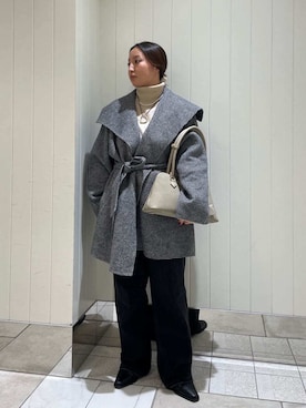 「Mila Owen（ミラオーウェン）のアイテム（ブーツ）」を使った、Mila Owenさん（レディース・150cm）の冬コーディネート