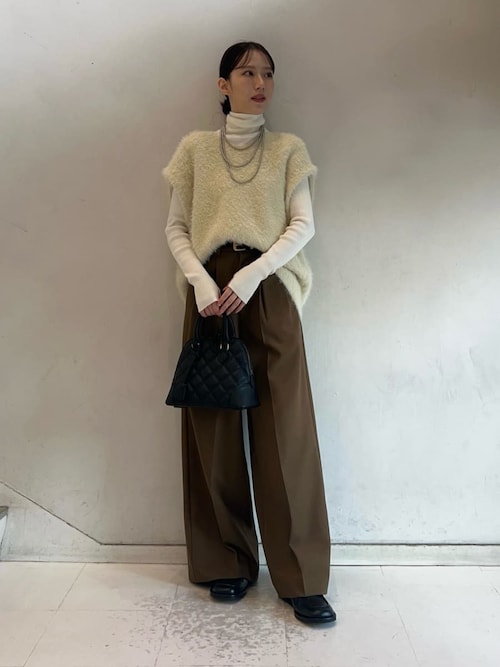 Mila Owen（ミラオーウェン） ベスト ジレ Vネックシャギーニット