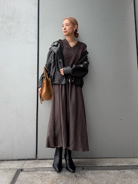 Mila Owenさん(レディース・158cm)の秋コーディネート