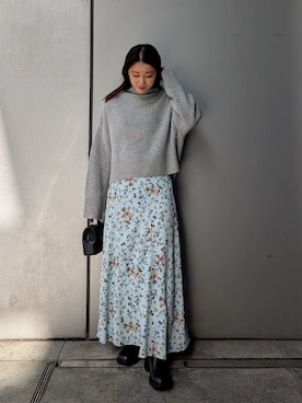 Mila Owenさん（レディース・156cm）の冬コーディネート