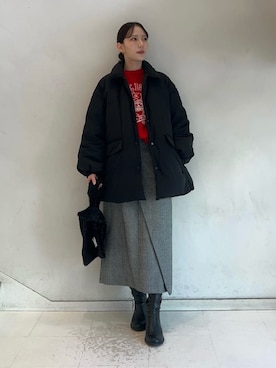 「Mila Owen（ミラオーウェン）のアイテム」を使った、Mila Owenさん（レディース・158cm）の冬コーディネート