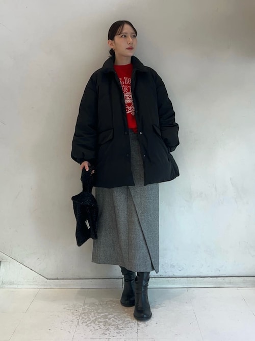 セール】ステンカラーテントシルエットダウンジャケット（ダウン