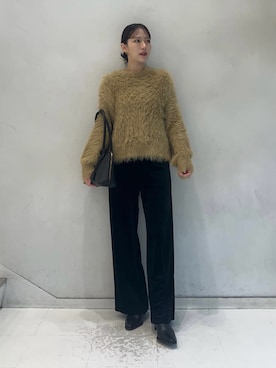 「ボリューム」｜Mila Owenさん（レディース・158cm）の冬コーディネート