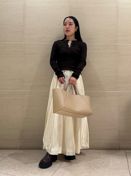 ウエストゴムシアーシャイニーバルーンスカート（スカート