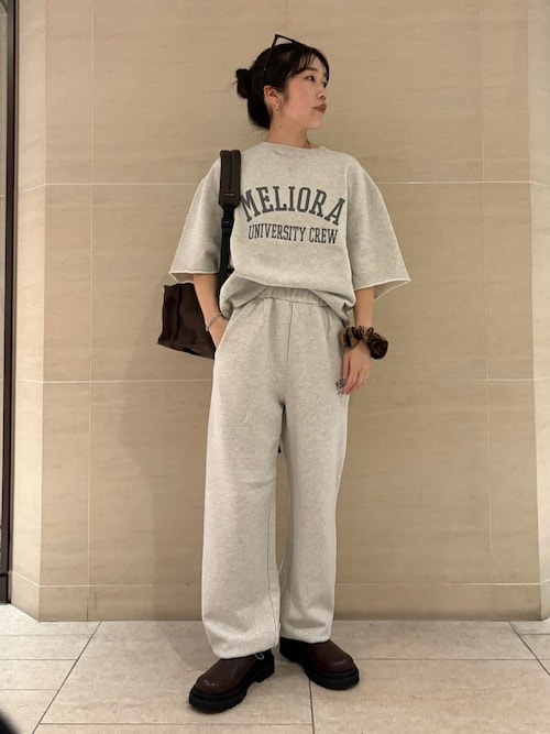 セットアップ対応】裾ドロストコットンスウェットパンツ（その他