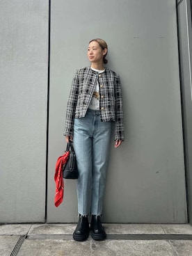 Mila Owenさん(レディース・158cm)の冬コーディネート