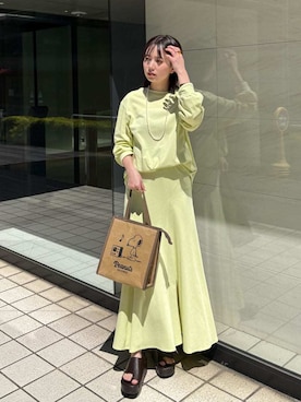 「Mila Owen（ミラオーウェン）のトングサンダル（サンダル、ブラウン系）」を使った、Mila Owenさんの春コーディネート