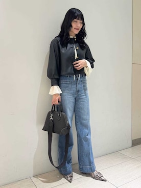 「ノーカラージャケット」｜Mila Owenさん（レディース・163cm）の夏コーディネート