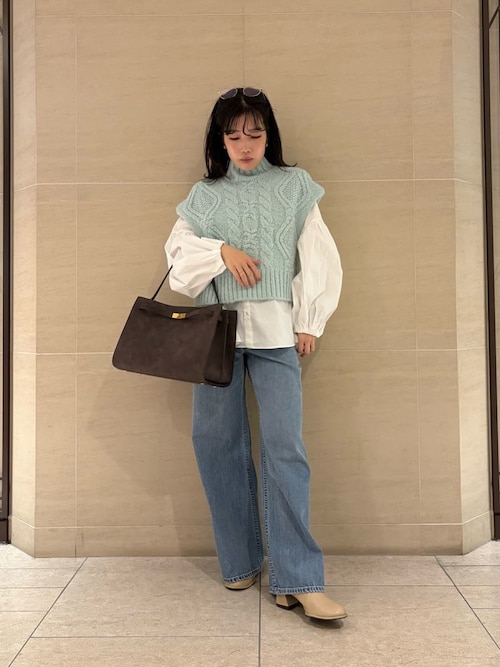 パッチポケットデザインバギーデニムパンツ（デニムパンツ）｜Mila