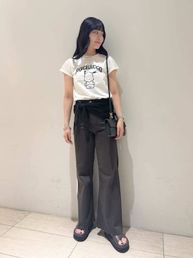 「Mila Owen（ミラオーウェン）のアイテム（デニムパンツ）」を使った、Mila Owenさん（レディース・163cm）の夏コーディネート
