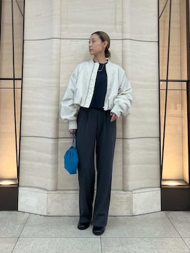 「Mila Owen（ミラオーウェン）のアイテム」を使った、Mila Owenさん（レディース・158cm）の秋コーディネート