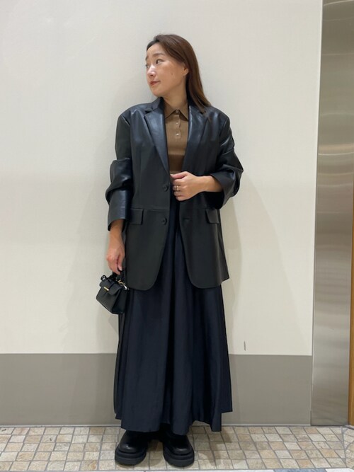 美品!! Mila Owen ミラオーウェン ラムレザージャケット 羊革 黒 2025年最新】Mila Owen レディース レザージャケット