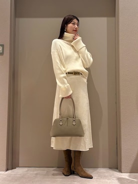 「Mila Owen（ミラオーウェン）のアイテム」を使った、Mila Owenさん（レディース・169cm）の冬コーディネート