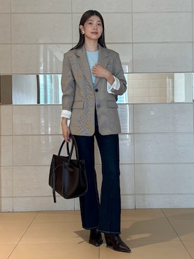 「Mila Owen（ミラオーウェン）のアイテム（ニット/セーター）」を使った、Mila Owenさん（レディース・169cm）の春コーディネート