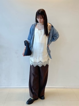 Mila Owenさん（レディース・153cm）の夏コーディネート