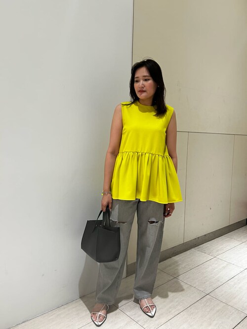 セール】後あきテールヘムペプラムカットソーブラウス（Tシャツ