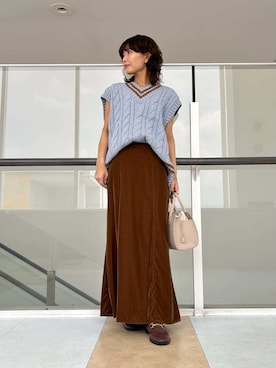 「ナロースカート」｜Mila Owenさん（レディース・160cm）の夏コーディネート