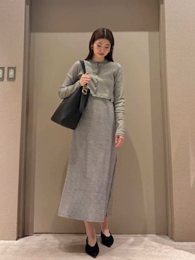 「マキシワンピース」｜Mila Owenさん（レディース・169cm）の春コーディネート