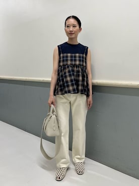 「ボリューム」｜Mila Owenさん（レディース・158cm）の春コーディネート