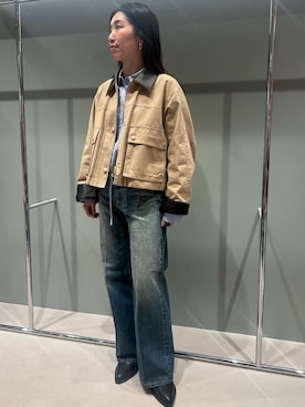 「シャツブラウス」｜Mila Owenさん（レディース・158cm）の春コーディネート