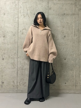 「Mila Owen（ミラオーウェン）のアイテム（その他アウター）」を使った、Mila Owenさん（レディース・152cm）の秋コーディネート
