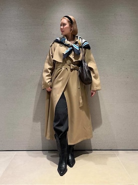 「ボリューム」｜Mila Owenさん（レディース・163cm）の冬コーディネート