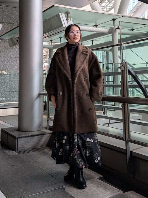 オーバーサイズボアコート（ステンカラーコート）｜Mila Owen（ミラ