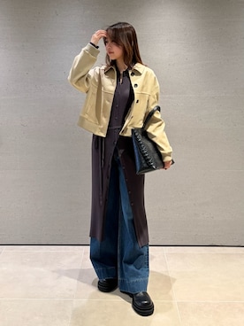 Mila Owenさん（レディース・162cm）の冬コーディネート