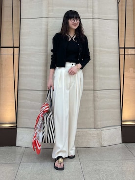 「ストレートパンツ」｜Mila Owenさん（レディース・162cm）の夏コーディネート