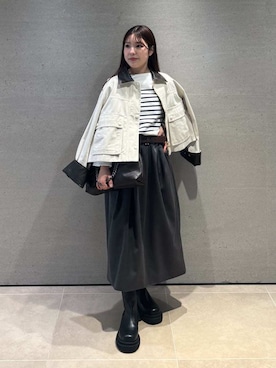 「Mila Owen（ミラオーウェン）のアイテム（スカート）」を使った、Mila Owenさん（レディース・153cm）の春コーディネート